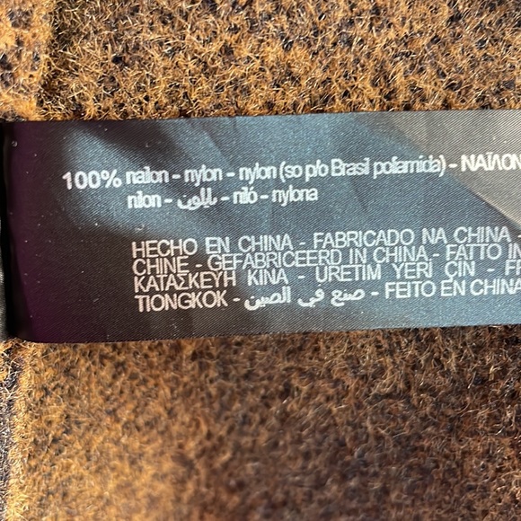 Zara Knit Buffalo Check Trench Sweater Jacket Brown Black Size Small - Picture 10 of 14